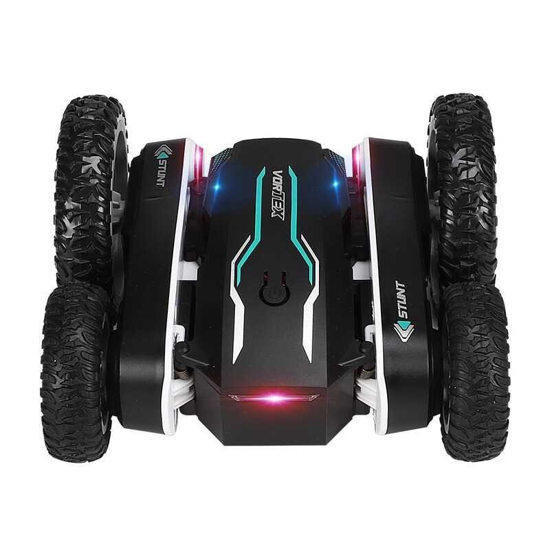 Mainan Mobil Remote Control Stunt Car LED 360 Degree Flip 4WD Recharge