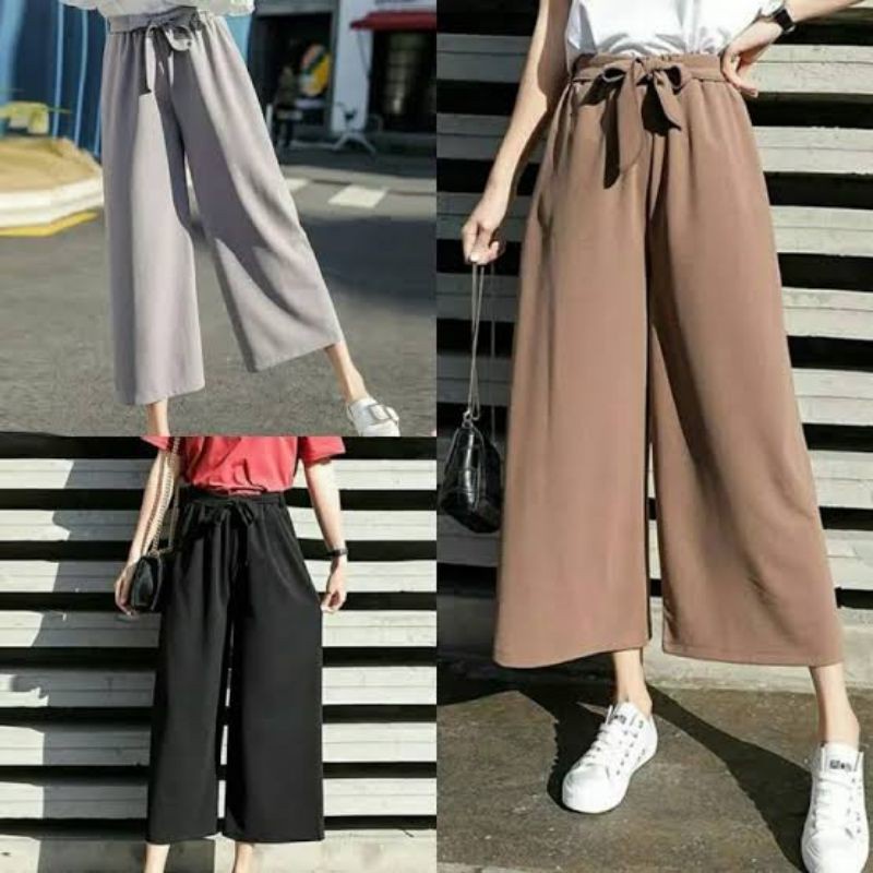 VIONA KULOT = kulot terbaru /KULOT RIBON PANTS / CELANA KULOT TALI BAHAN CREPE