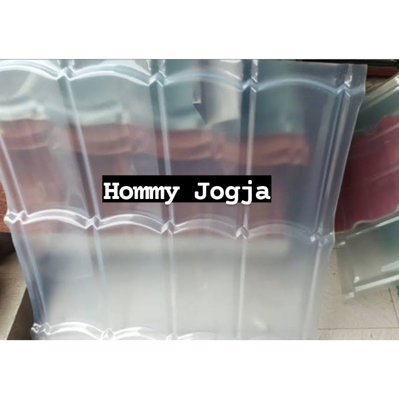 atap genteng transparan bening 80cm x 87cm