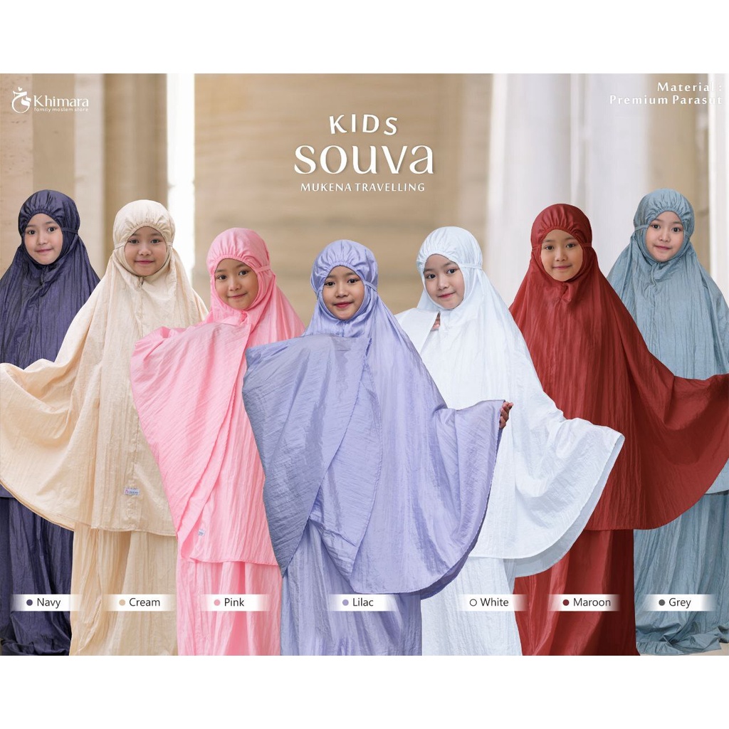 MUKENA ANAK TRAVELING SOUVENIR ANAK 2in1 PRAKTIS RINGAN DAN ADEM PREMIUM JUMBO