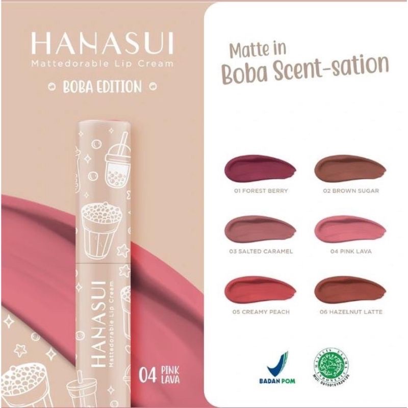 HANASUI Mattedorable Lip Cream Boba Edition