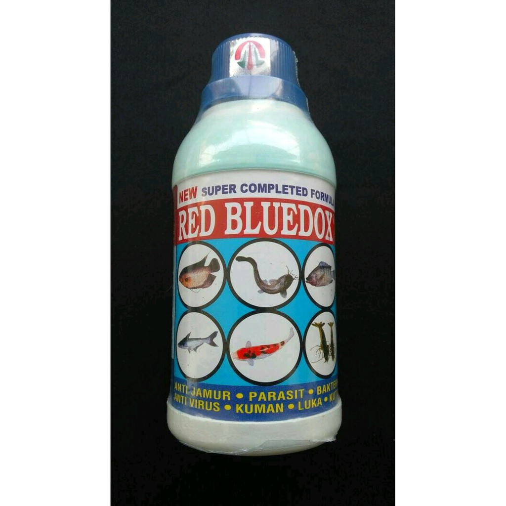 Red Bluedox 250ml Obat Ikan Anti Jamur Parasit Bakteri Virus Blue Dox