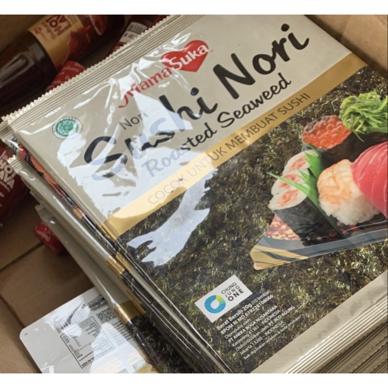 

MamaSuka Sushi Nori sheet 20gram isi 10 lembar