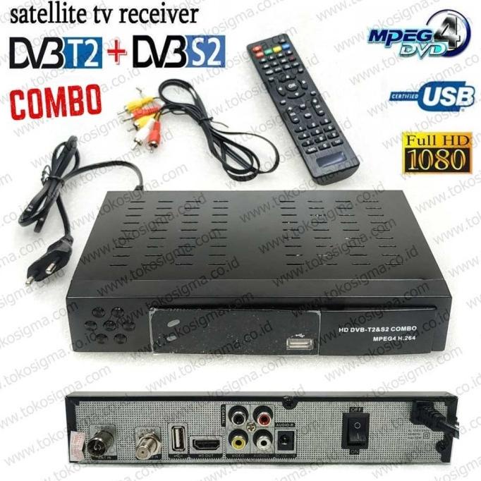 Set Top Box Combo Parabola Dvb-S2 &amp; Dvb-T2 Tv Digital Hdmi Usb Player Cacamega3794