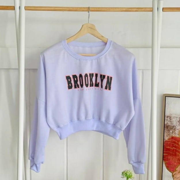 BROKLYN CROP OVERSIZE WANITA - ATASAN KEKINIAN TEBAL TERLARIS