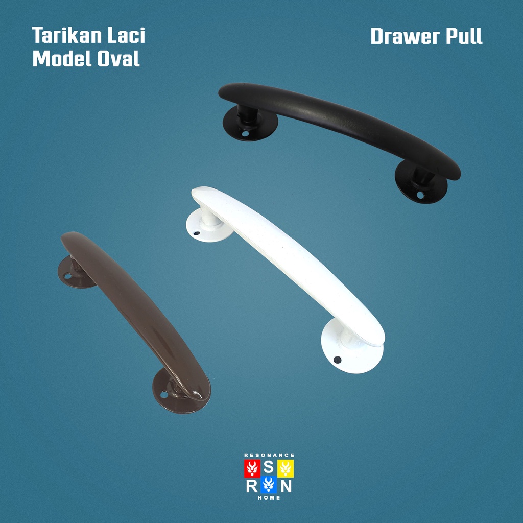 Tarikan Laci Lemari Jendela Oval Alumunium / Handle Gagang Pintu Drawer Pull Door Knob Resonance Home
