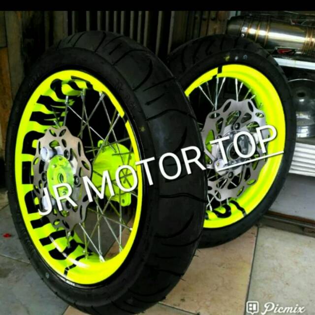 Velg Supermoto mini velg uk 300 350 ring 14 whel set Ama ban