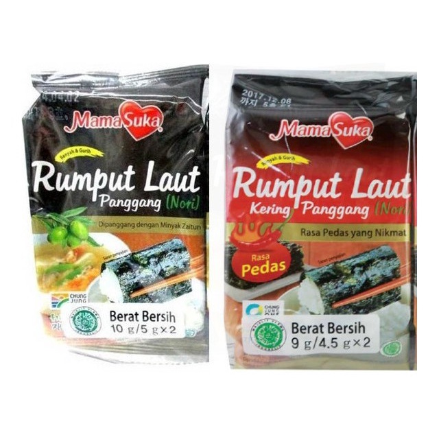 Jual Mamasuka Rumput Laut Kering Panggang Nori Original Pedas