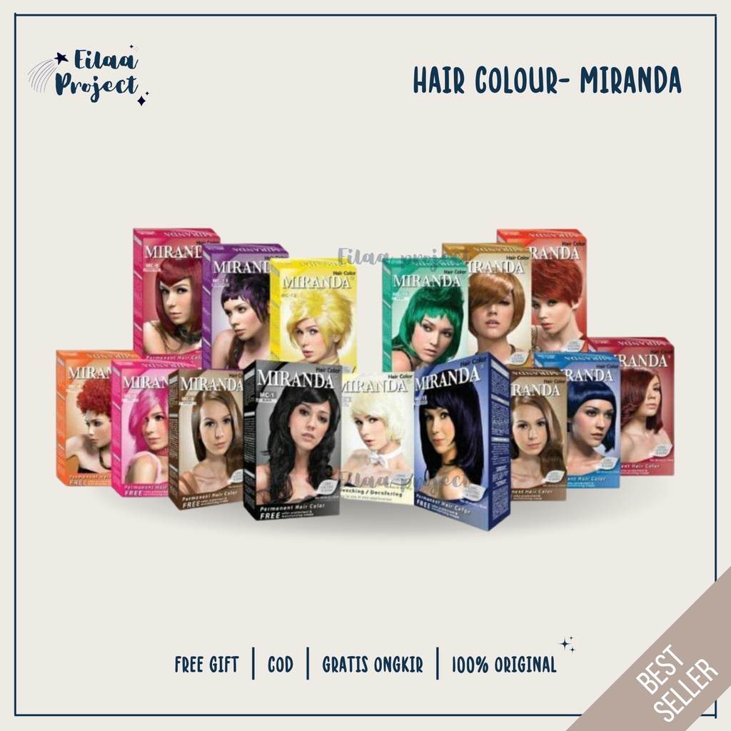 ✨𝐄𝐈𝐋𝐀𝐀 𝐏𝐑𝐎𝐉𝐄𝐂𝐓✨ Miranda hair colour semir rambut pewarna rambut miranda merah biru bleaching pink hi