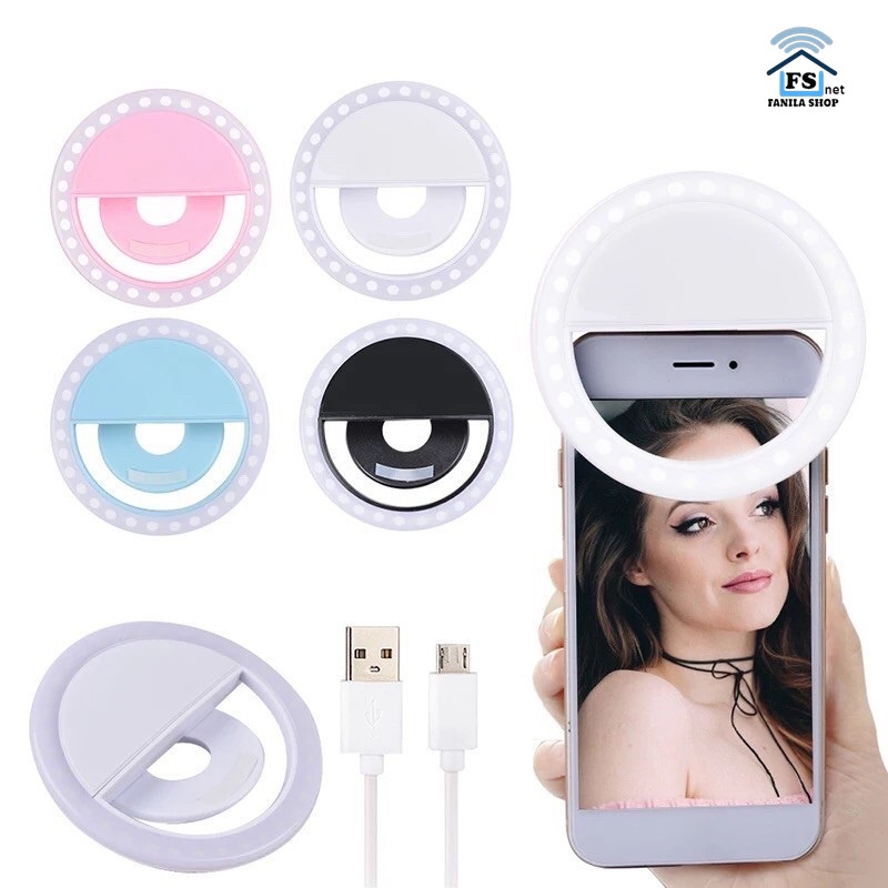 Lampu Selfie Ring mini Led Charger Usb