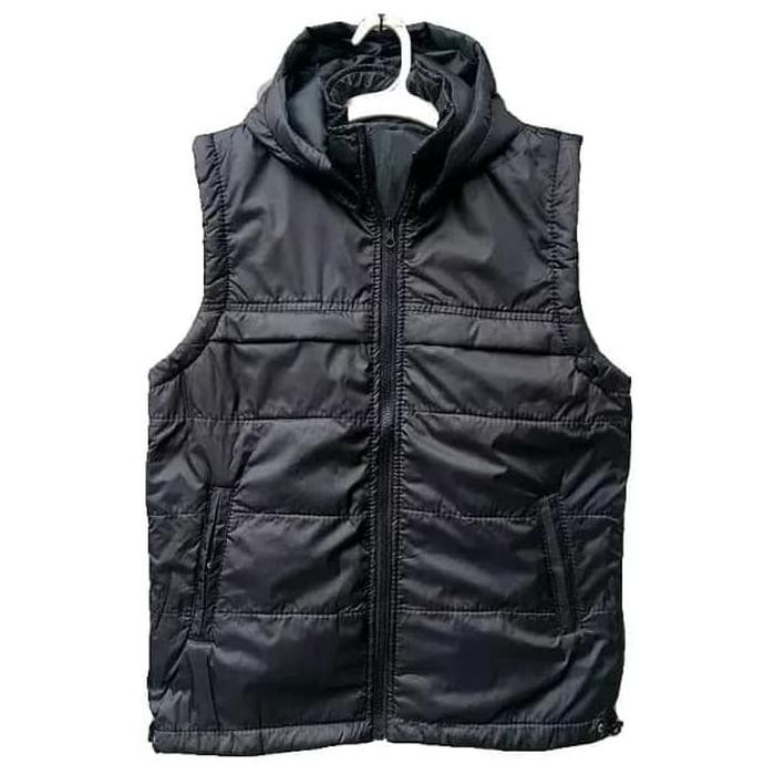 Jaket ROMPI Parasut Pria Vest Rompi Motor Cowo Rompi Biker PolosCasual - Hitam TERJAMIN