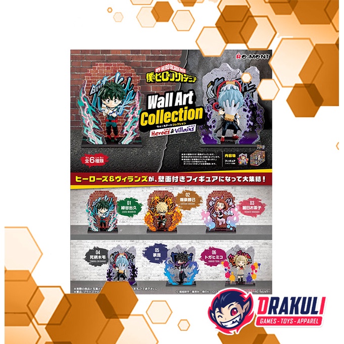 Toys Re-Ment My Hero Academia Wall Art Collection Figure (Set of 6)