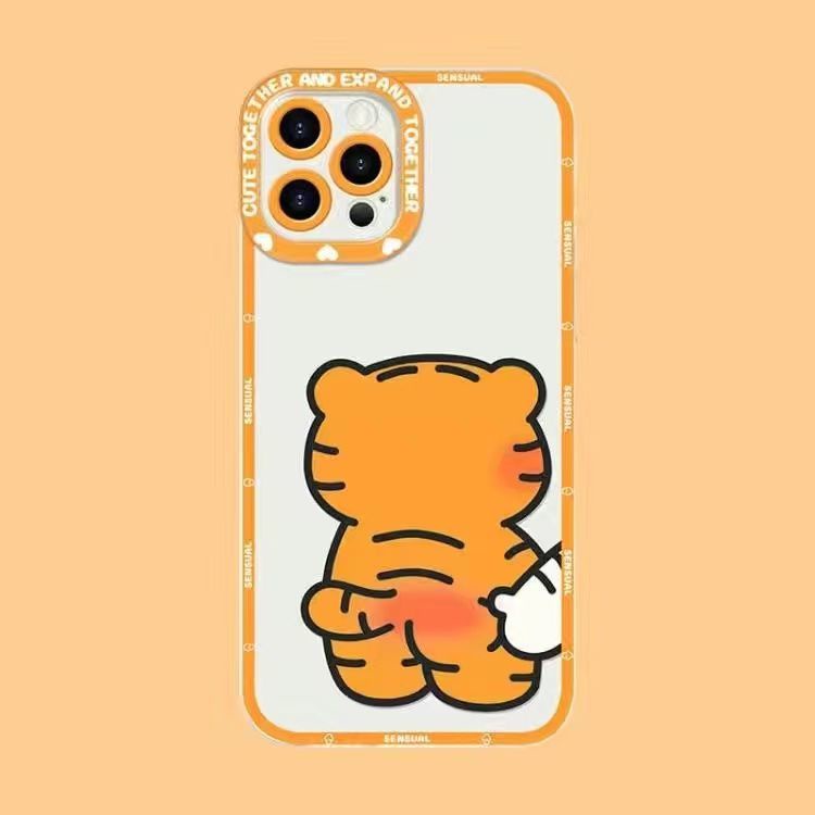 Soft Case Silikon TPU Transparan Motif Harimau Untuk Iphone 13 12 Mini 11 Pro X XS XR XS Max SE 2020 6 6S 7 8 Plus