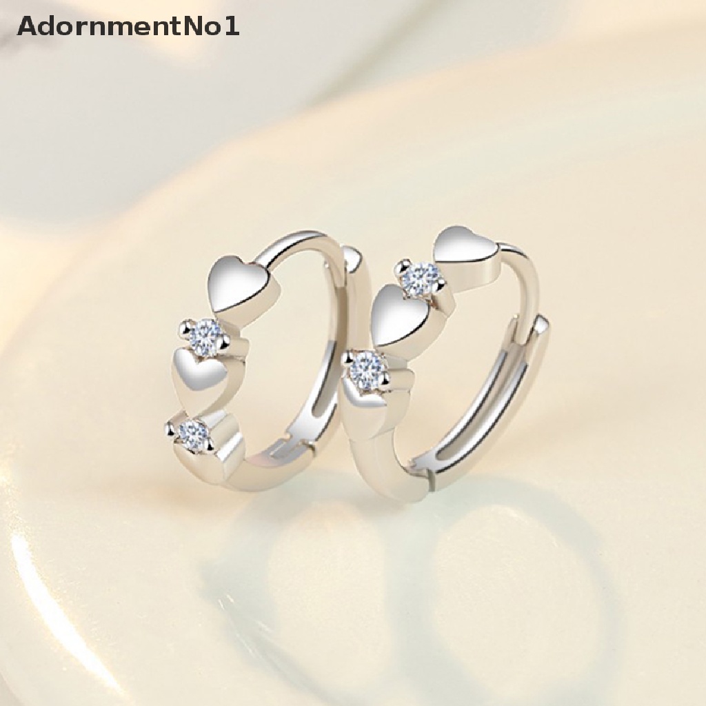 (AdornmentNo1) Anting Magnet Bentuk Hati Warna Silver Untuk Terapi