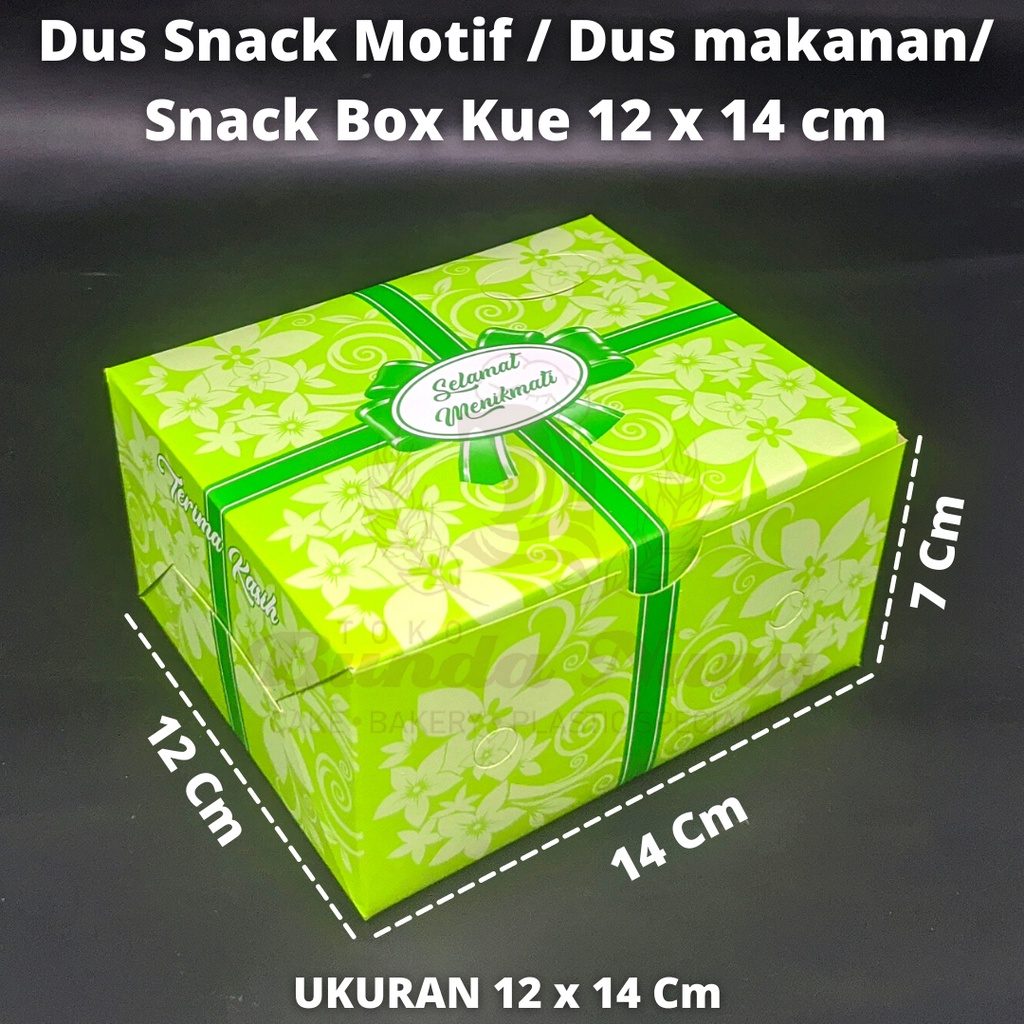 

Dus Snack Motif / Dus makanan/ Snack Box Kue 12 x 14 cm Isi 100 Pcs
