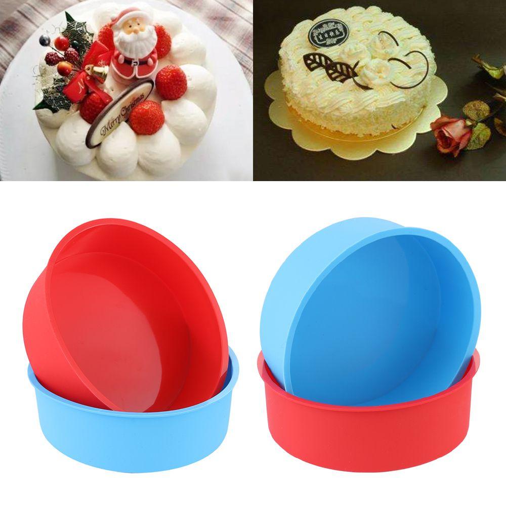 Solighter Cetakan Kue Bentuk Bulat Bahan Silikon Ukuran 4 Inci