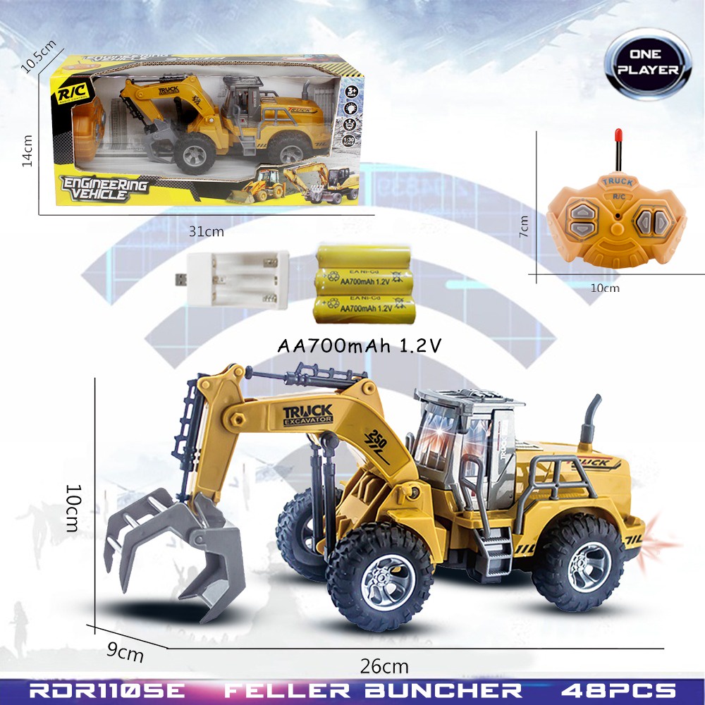 MURAH RDR1105 RC Excavator Beko Bulldozer Buldozer Traktor Truk Truck Mobil Mobilan Konstruksi Remot Kontrol RADAR
