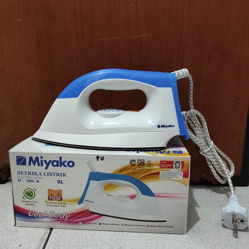 Setrika Miyako EI 1000 / 1008 M Dry Iron Listrik Baju Pakaian EI1000 EI1008