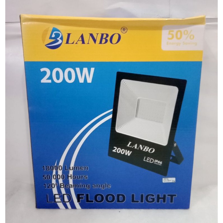 LAMPU SOROT 200WATT LANBO LAMPU TEMBAK LED