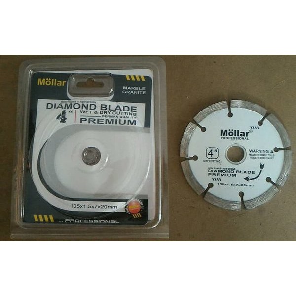 Mata Pisau Potong Gerinda 4inch Dry &amp; Wet Diamond Blade Premium MOLLAR 4&quot; Batu Keramik Granit Marmer