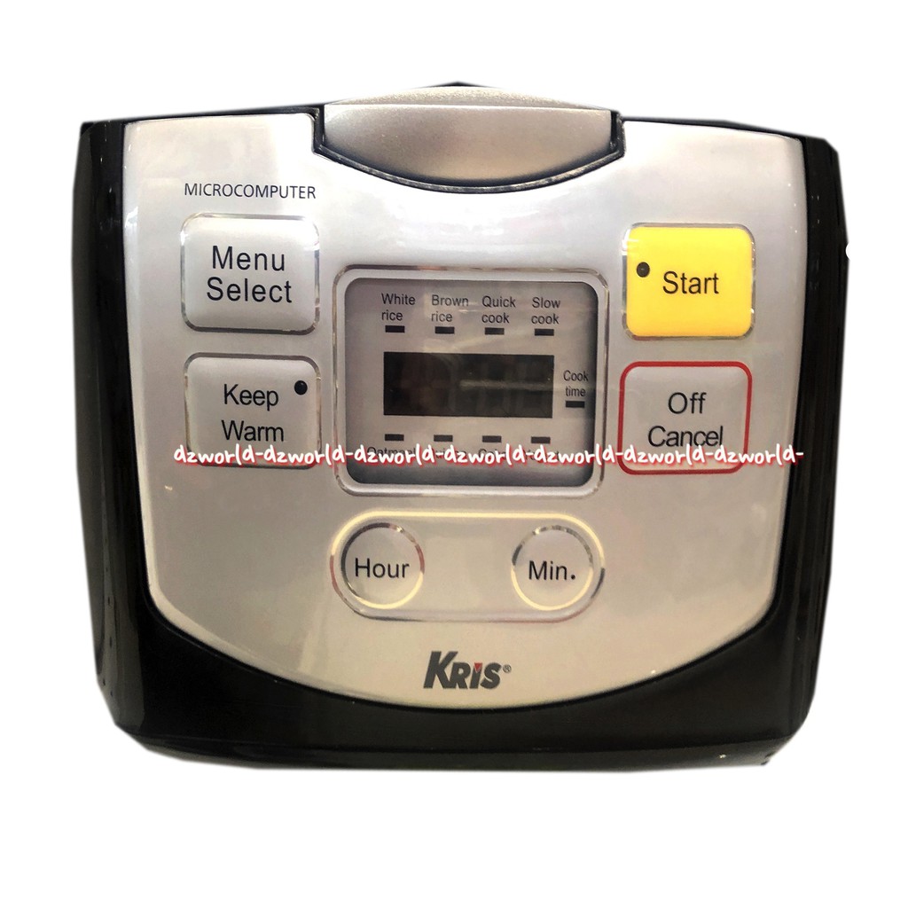 Kris Rice Cooker Otomatis Black 0.8L Penanak Nasi Bubur Digital Warna Hitam tombol Digital Krischef Ricecooker 800ml