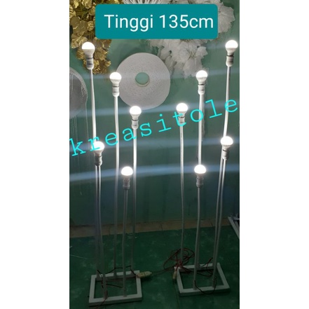 TERMURAH KOMPLIT STANDING LAMPU DEKORASI PIPA ELASTIS