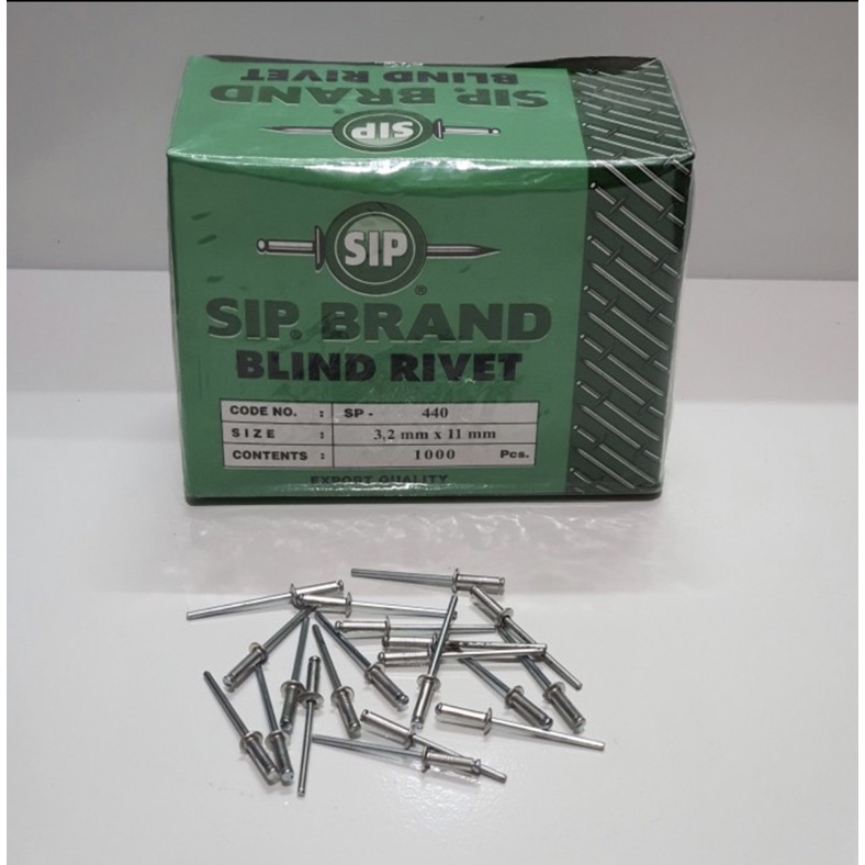 Paku rivet 3.2 mm x 11 mm dan 12.7 mm . Harga per batang