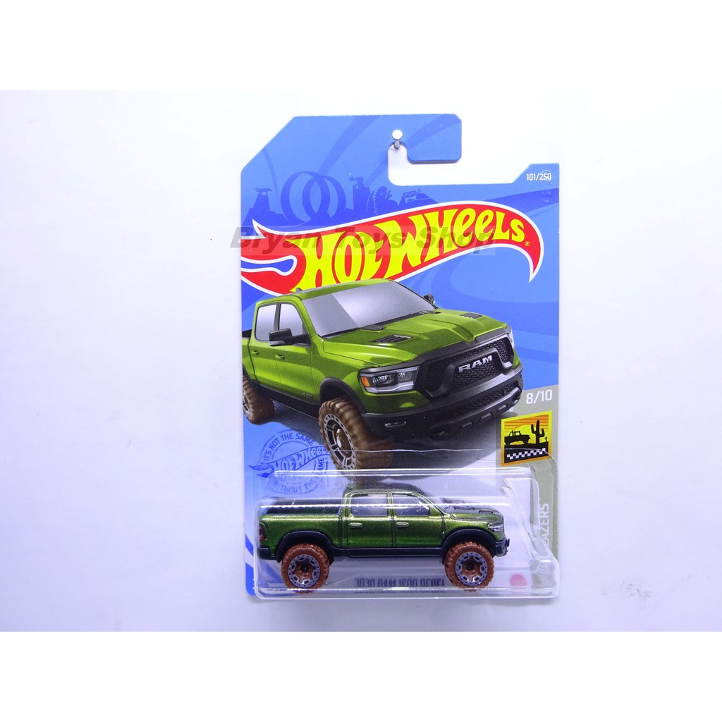 Hot Wheels 2020 Ram 1500 Rebel Hijau