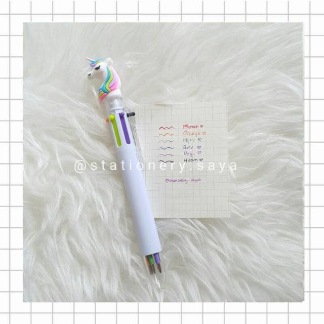 

[stationery.saya] Pen Unicorn 6 warna