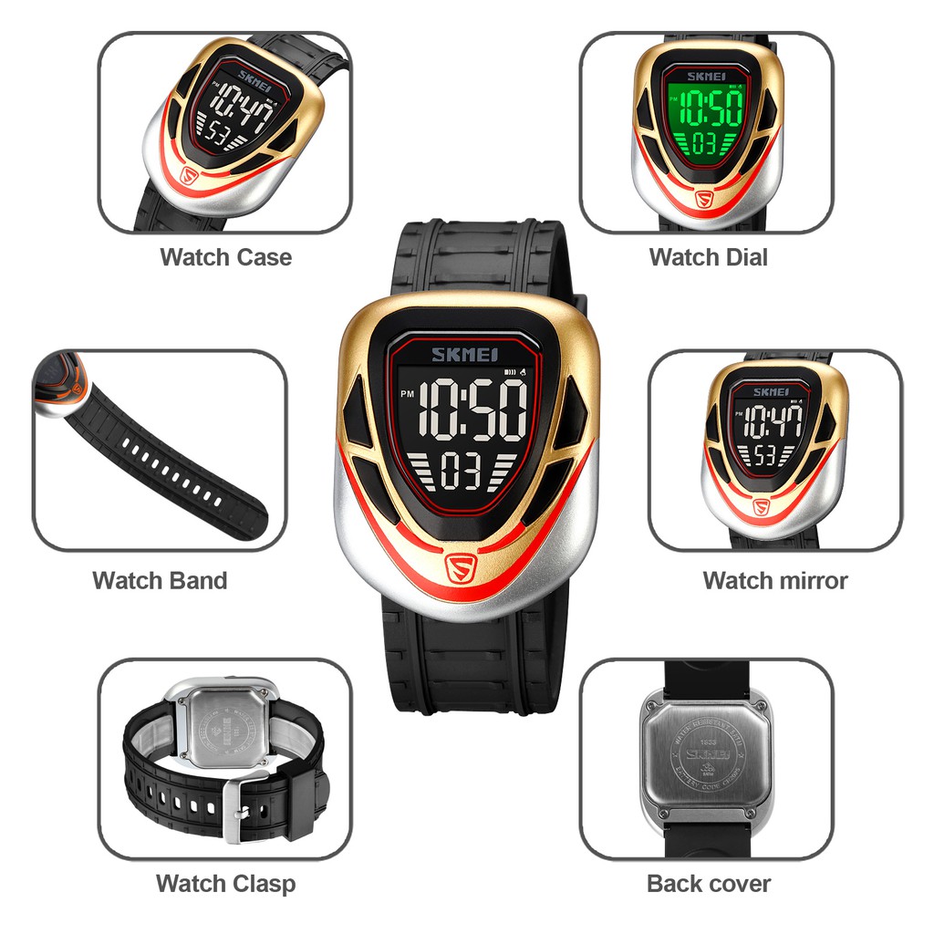 SKMEI 1833 Jam Tangan Pria Digital Dual Time Anti Air 5 Bar WATCHKITE WKOS