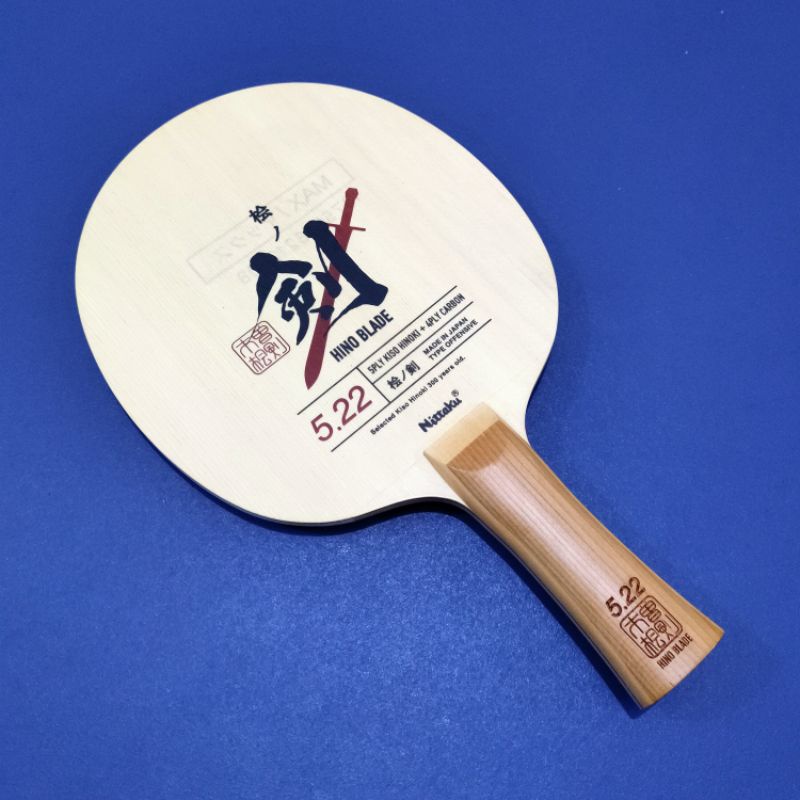 Nittaku Hino Blade 5.22 Hinoki Quad Carbon FL Blade Bet Tenis Meja Pingpong