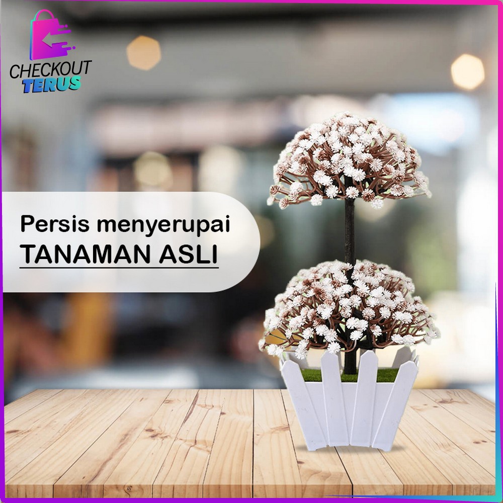 CT C612 C616 Bunga Hias Plastik Ornamen Tanaman Bunga Pompom Hiasan Pajangan Tanaman Hias Artificial Flower