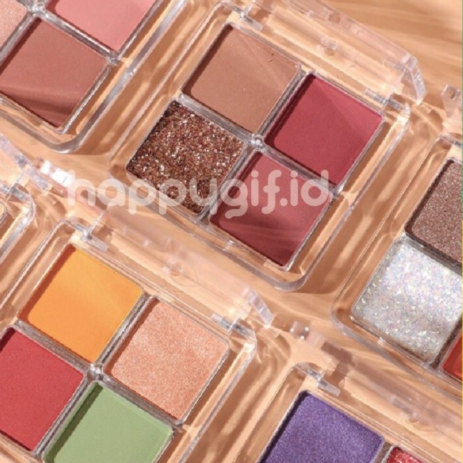 Make Up LAMEILA Eyeshadow Matte Palette 4 Warna Natural Shimmer Fruit Eyes Korea Free Kuas