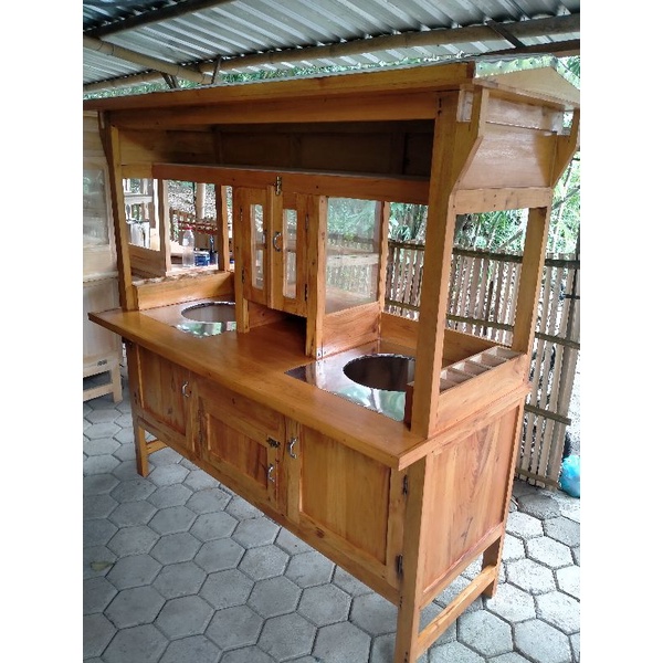 GEROBAK usaha MIE AYAM BAKSO 2 TUNGKU MURAH#gerobak bakso #gerobak booth kekinian#geeobak aluminium#