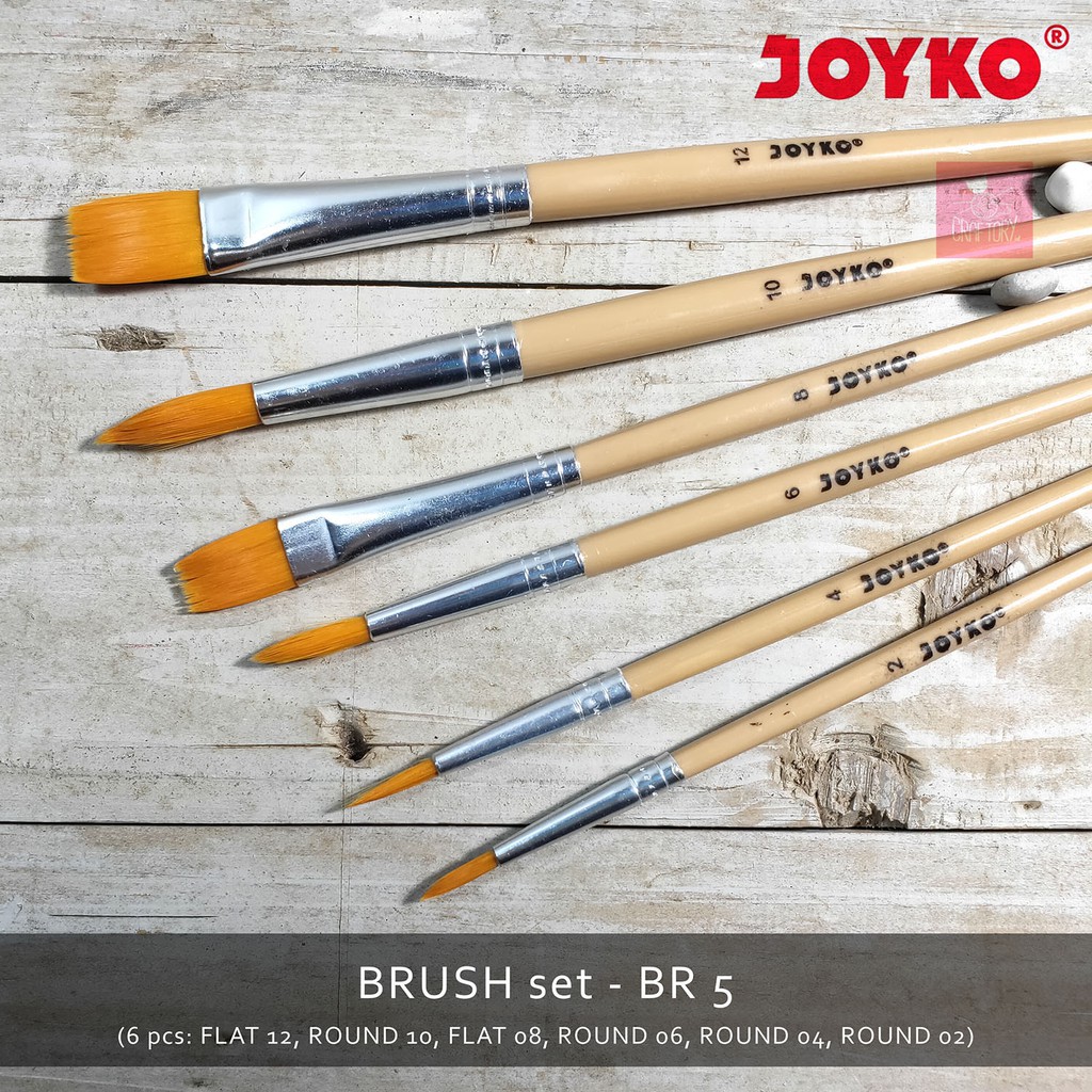 Jual Joyko Brush Set Br 5 Kuas Cat Air Minyak Lukis Acrylic Akrilik Br5 Indonesiashopee Indonesia 3914