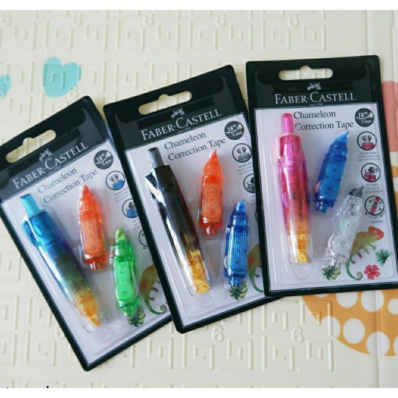 

FABER CASTELL CHAMELEON CORRECTION TAPE PITA KOREKSI BUGLON TIPEX ROLL