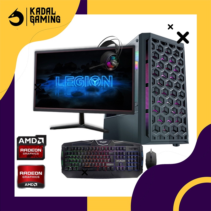 PC RYZEN 5 5600G VGA RADEON 16GB RAM FULLSET SIAP PAKAI GAMING EMULATOR MULTITAB LIVESTREAM