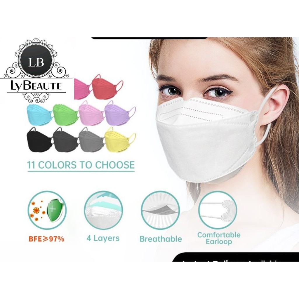 BIOAQUA Disposable FaceMask Masker KN95 EVO 4ply Kesehatan Earloop protective 10pcs
