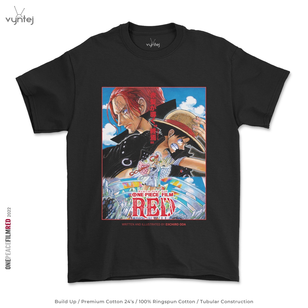 Kaos ONE PIECE FILM RED - Anime T Shirt | Baju Movie Film Manga - 018F