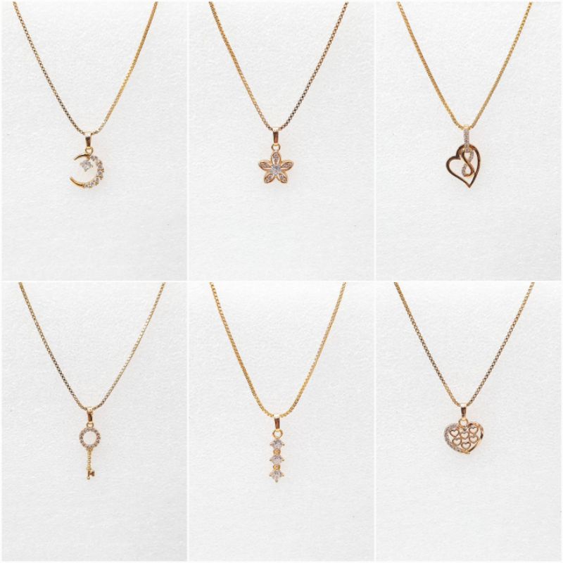 kalung liontin wanita emas