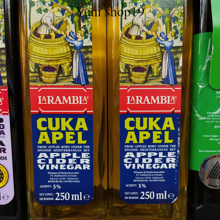 

la rambla apple cider vinegar-cuka apel 250ml
