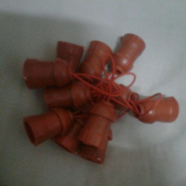 Fiting Gantung Mini Merah Lampu Lombok Cabe E12 Dop Lombok