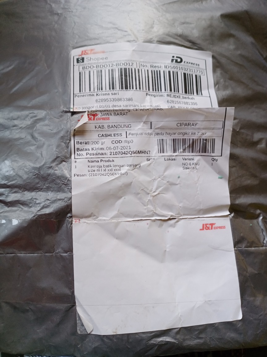 Kemeja Batik Lengan Panjang Size M L Xl Xxl Xxxl