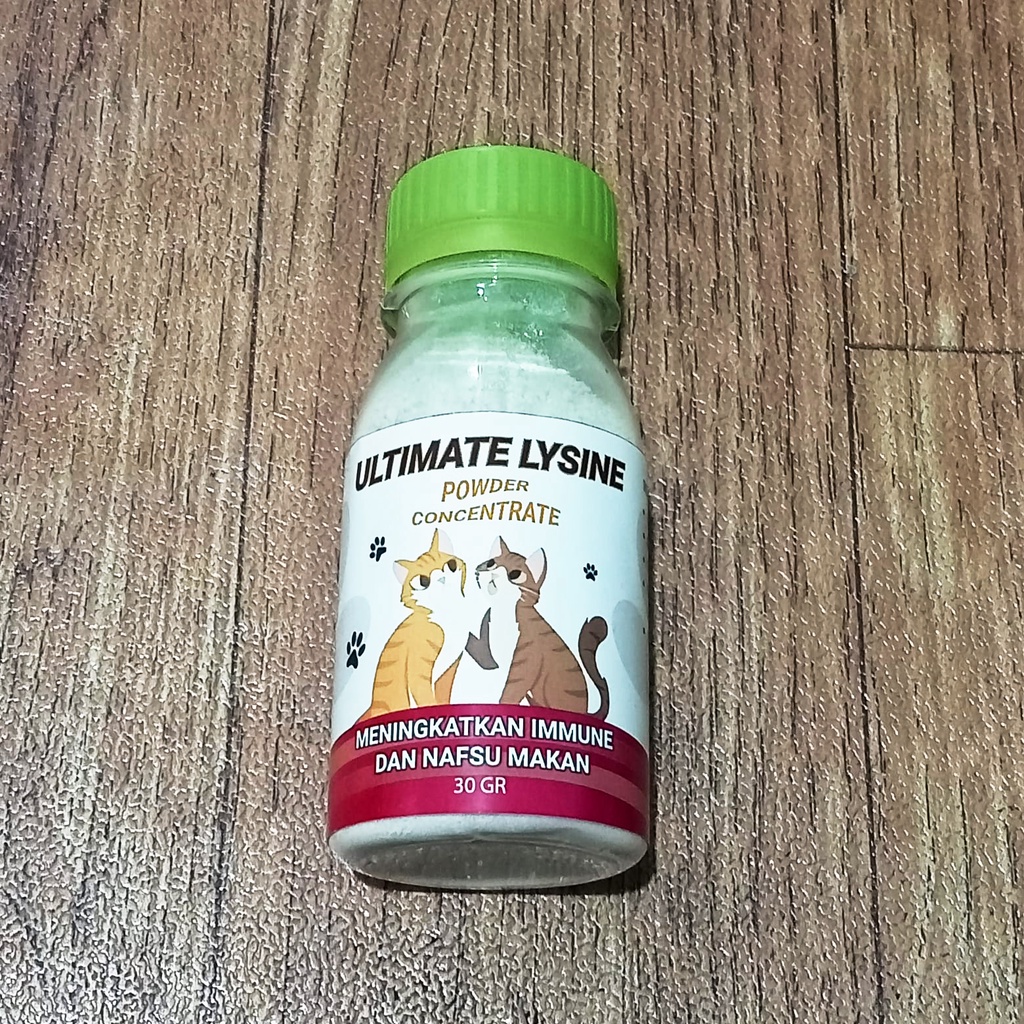 ULTIMATE LYSINE MENINGKATKAN IMMUNE DAN NAFSU MAKAN UNTUK KUCING 30 GR