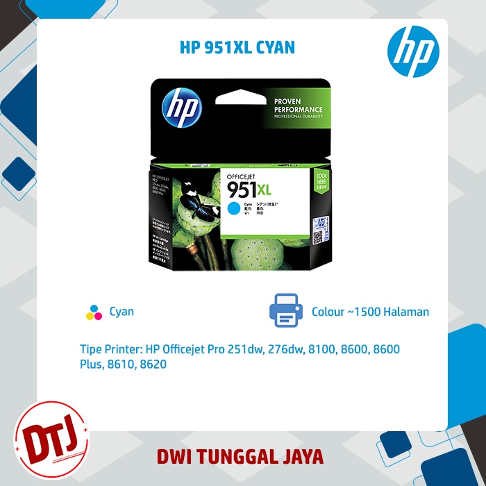 Tinta HP 951XL Cyan/Yellow/Magenta Original