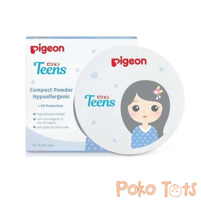 Pigeon Teens Compact Powder Hypoallergenic +UV Protection 14gr Bedak Padat