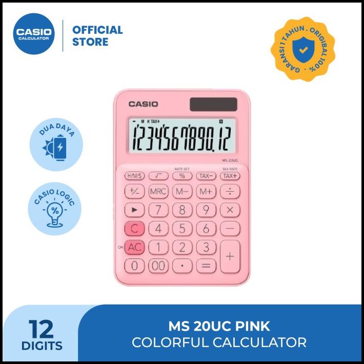 

Casio Colorful Calculator Ms-20Uc-Pink