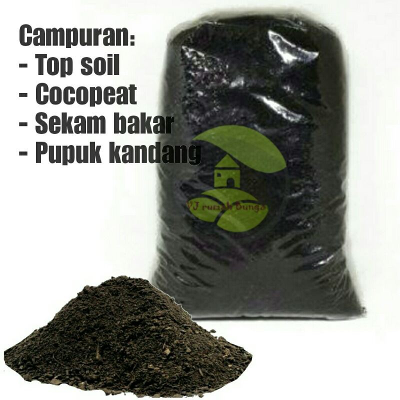 Media Tanam Tanah Subur Siap Pakai Kemasan 1kg /Media Tanah Humus Subur Repack