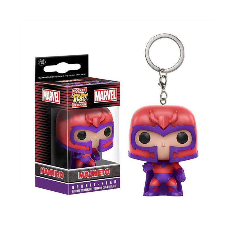 Gantungan Kunci Funko POP Super Hero X-Men Bahan PVC Dengan Magneto Wolverine