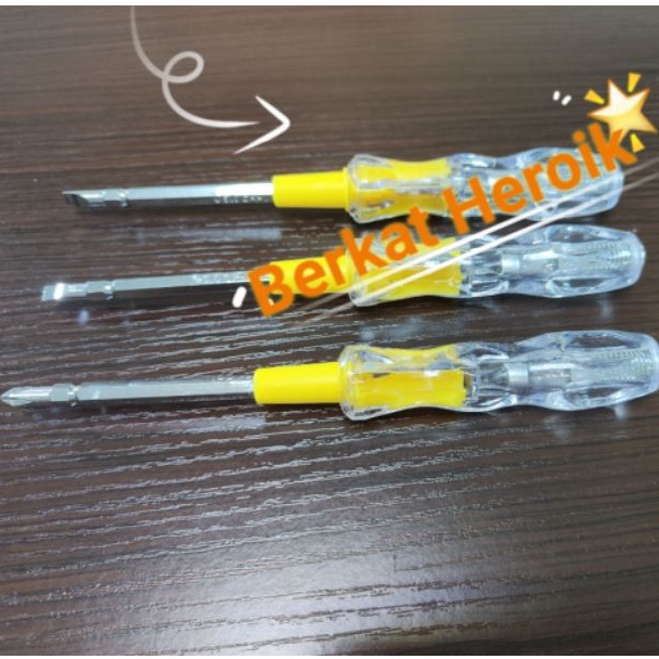 Tespen Bolak Balik 2 Way/obeng tespen bolak balik /test pen listrik /bahan  bagus